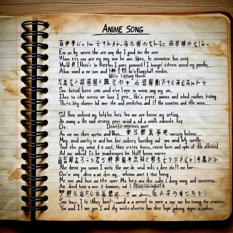 Anime Song Lyrics Generator
