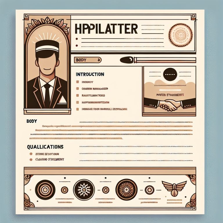 Hotel Manager Cover Letter Generator