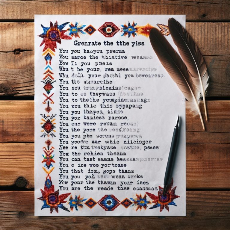 Native American Song Lyrics Generator