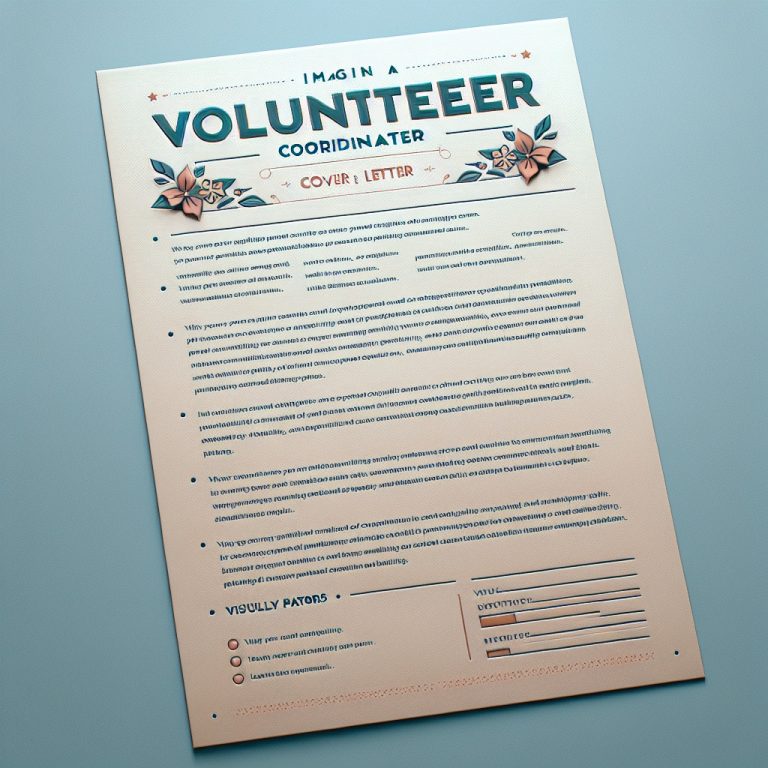 Volunteer Coordinator Cover Letter Generator
